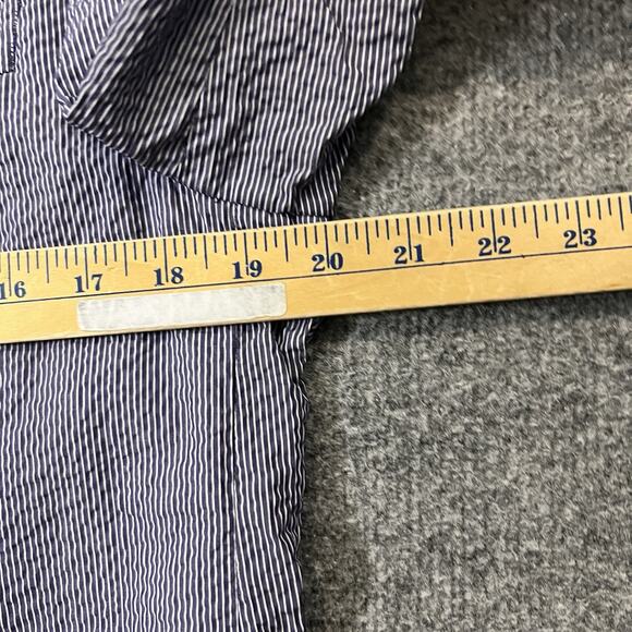 Armani Collezioni Blazer Mens *42 Blue Pinstripe Lightweight 2 Button Jacket - Picture 9 of 16